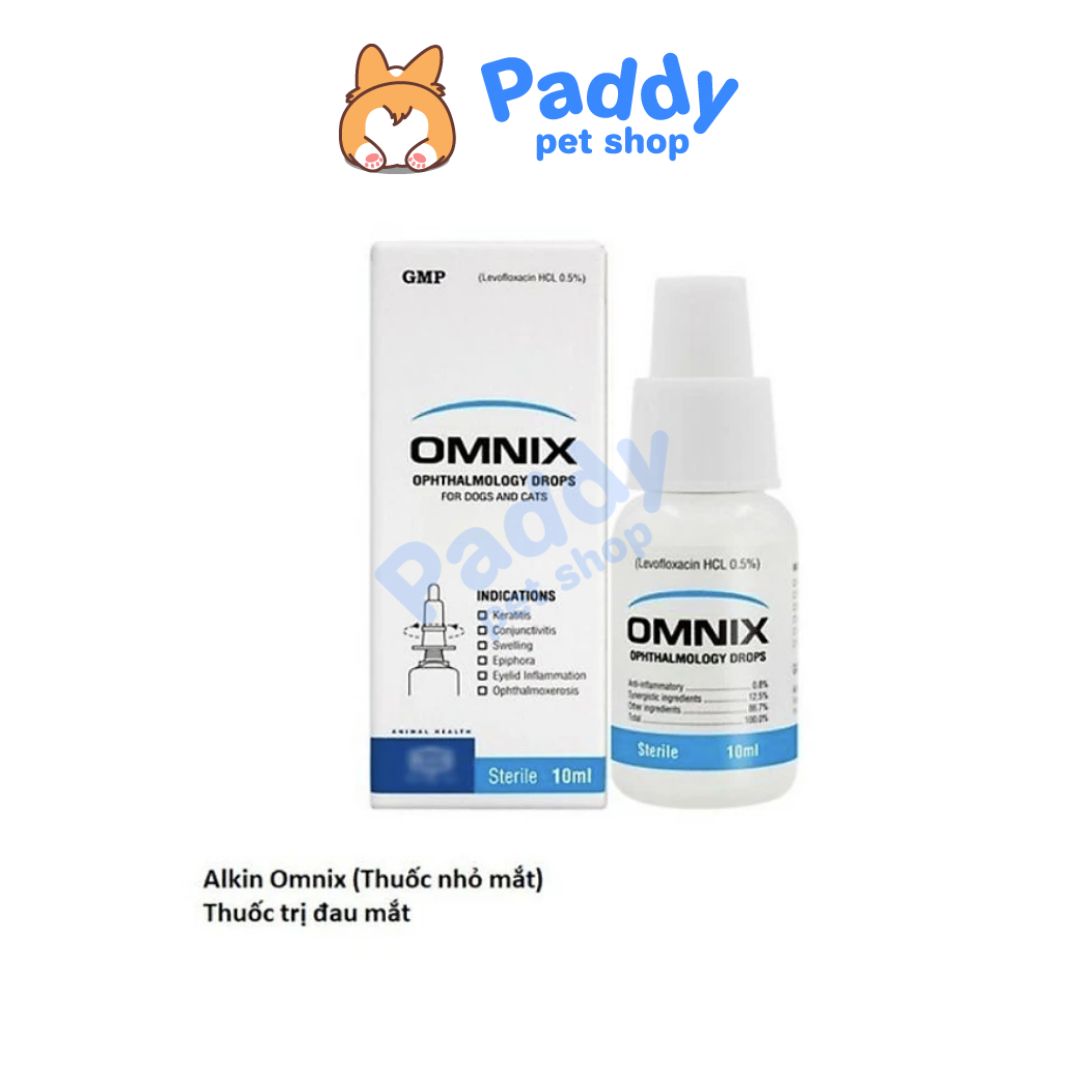 Nhỏ mắt ngừa chảy nước mắt alkin omnix cho chó mèo 10ml