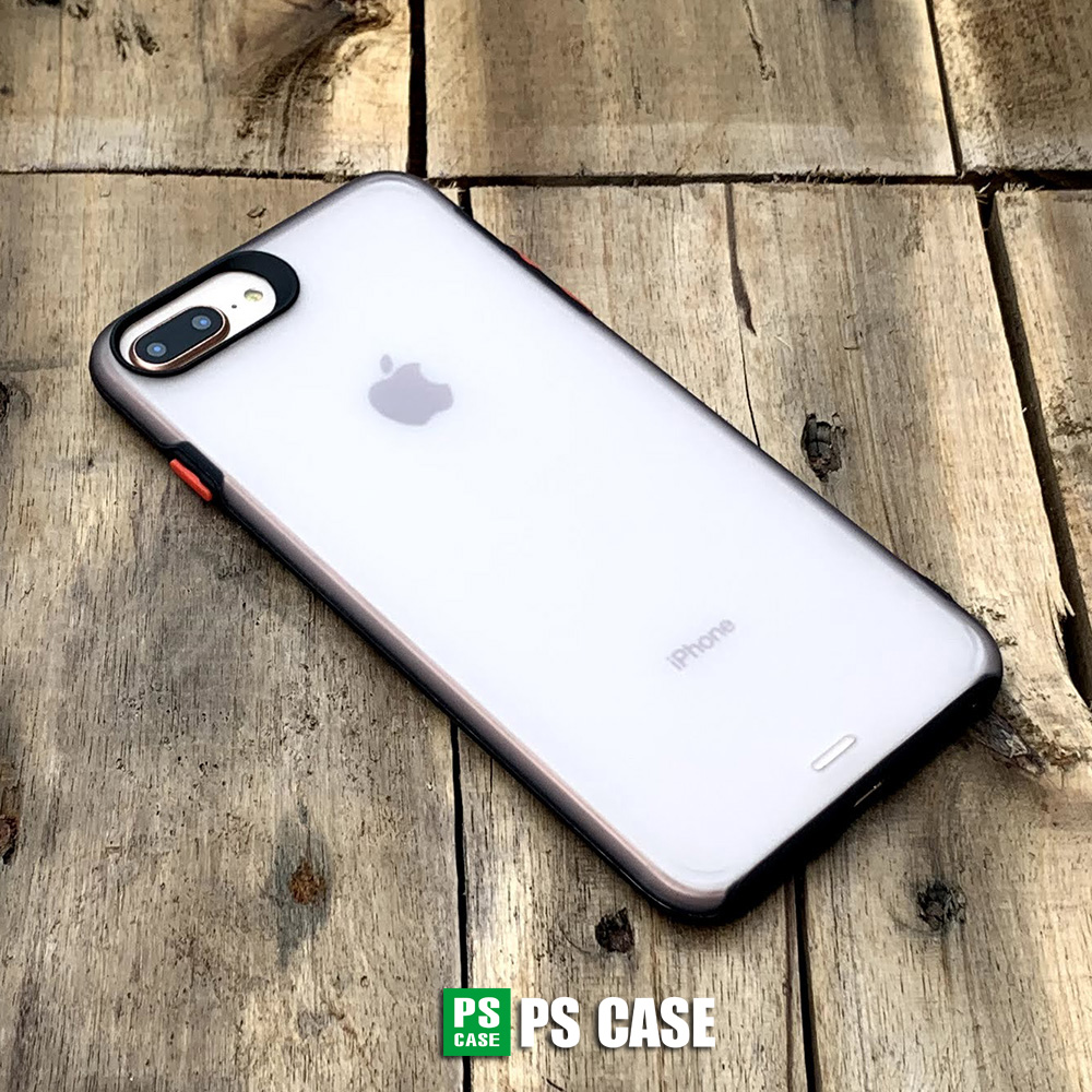 Ốp lưng nhám cong 3D viền màu đen dành cho iPhone 7 Plus / iPhone 8 Plus - PS Case Phân Phối