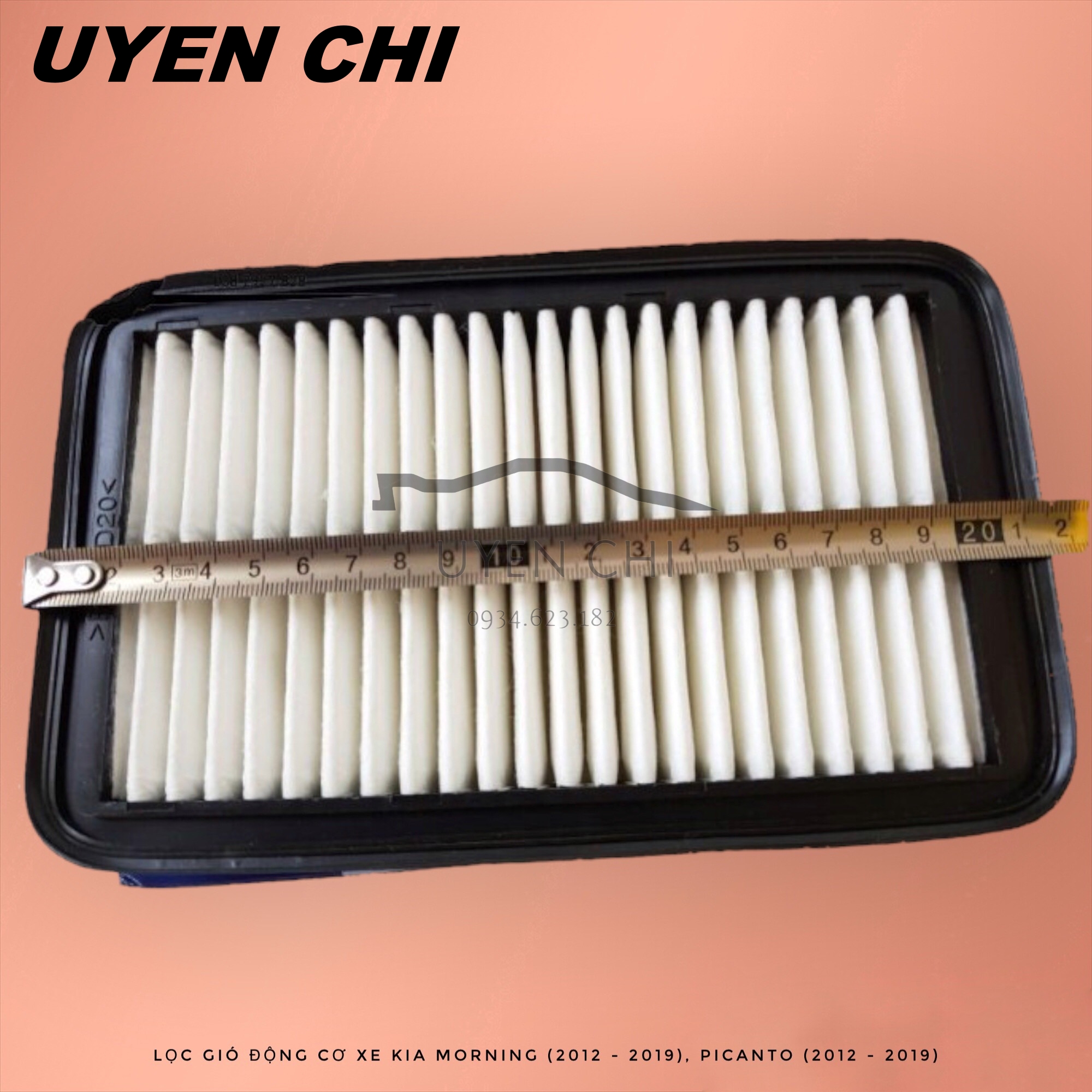 Lọc gió động cơ xe Kia Morning (2012 - 2021), Picanto (2012 - 2021) (Mã sản phẩm: 281131Y100 / 2811304000)