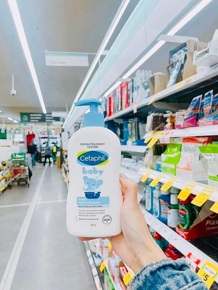 Mẫu mớiSữa tắm gội dịu nhẹ cho bé, trẻ em Cetaphil Baby Gentle Wash &
