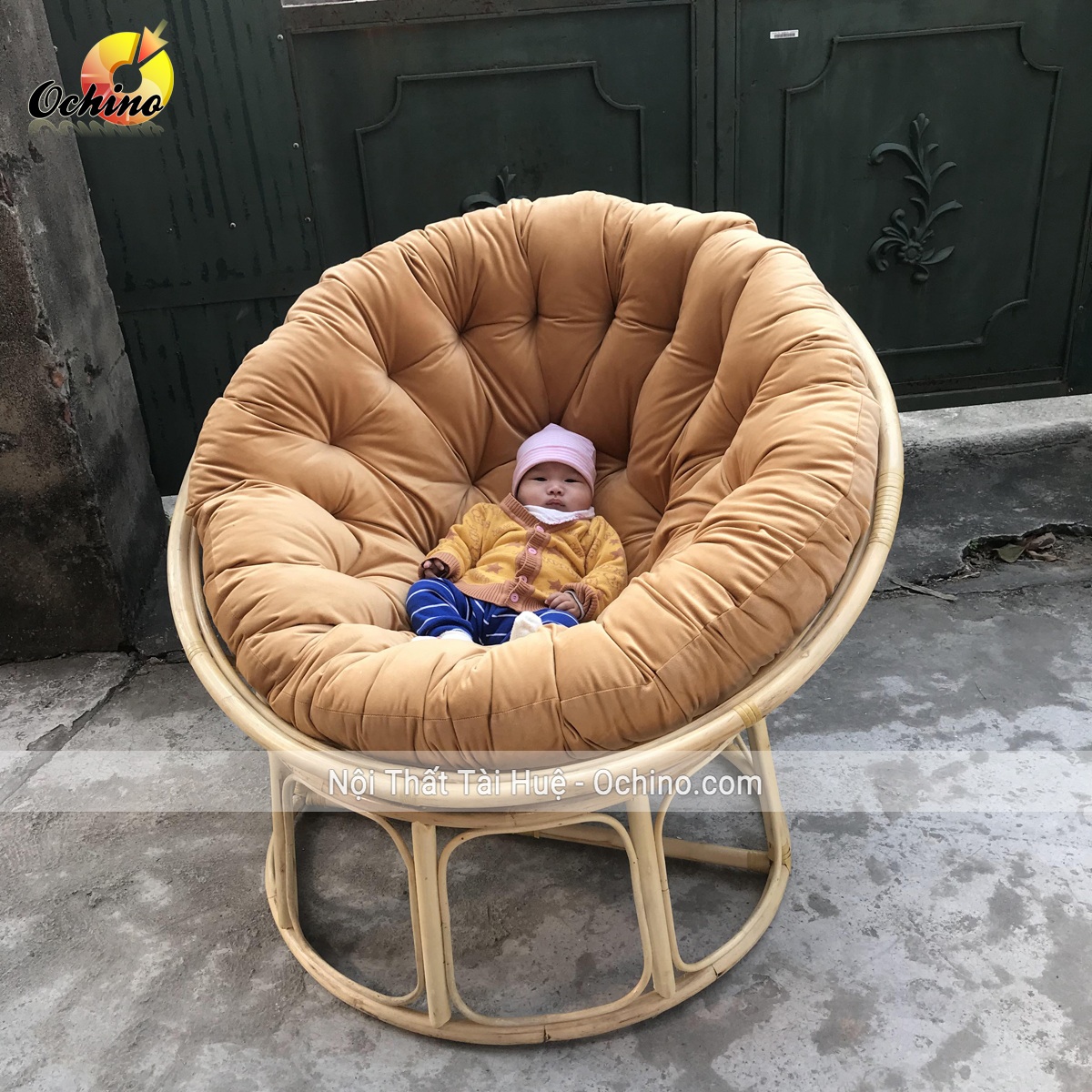 (FREE SHIP) Ghế papasan Thư giãn cao cấp mây xịn 100%(full ghế và đệm)