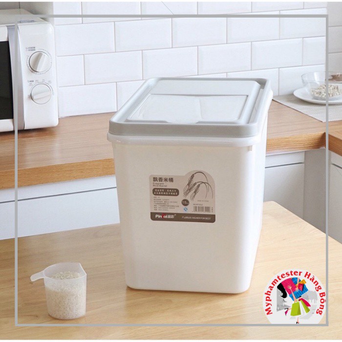 (HÀNG ĐẸP) Thùng đựng gạo nhựa kèm cốc đong