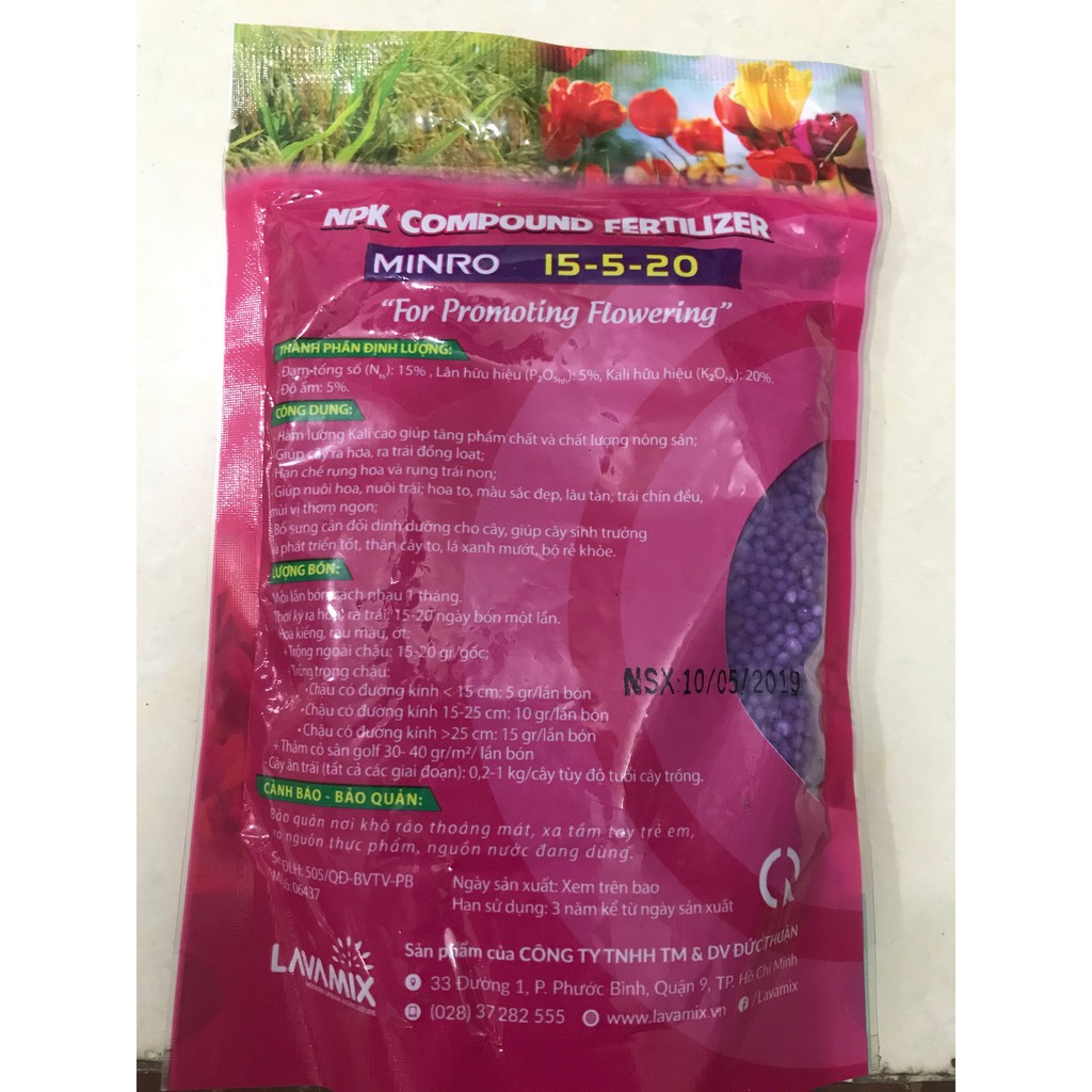 [HCM]Phân Bón Hỗn Hợp Npk Minro 15-5-20 200G