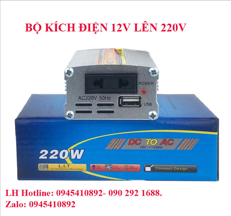 [Nhập RS0822 giảm 30k cho đơn 99k]Bộ kích đi ện 12v lên 220V 220W
