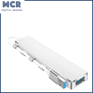MCR 4 In1 Aluminum Alloy Usb 3.0 Splitter Hub Adapter High-speed Docking Station Built-in Fe1.1s Chip For Usb Expander Mouse Keyboard thumbnail