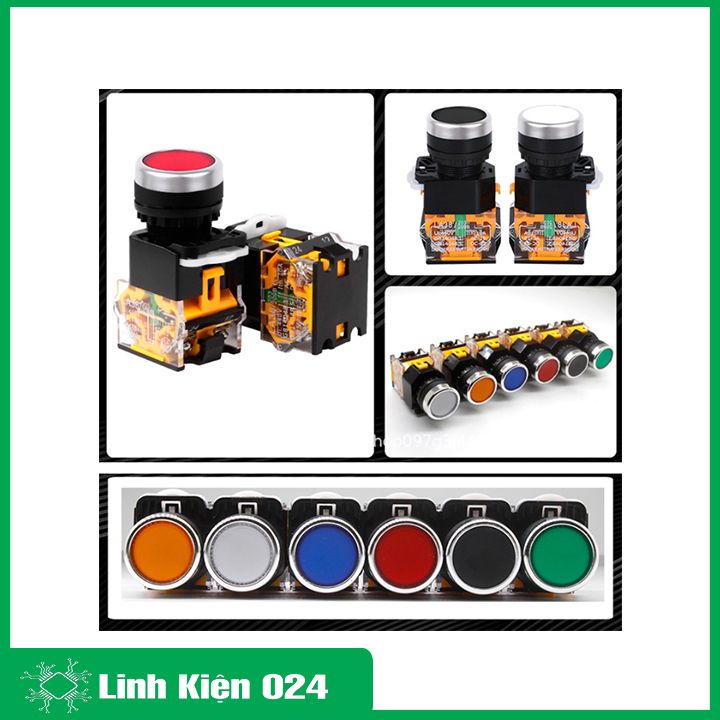 Nút nhấn đề giữ có đèn LA38 380V 10A 2 thường mở