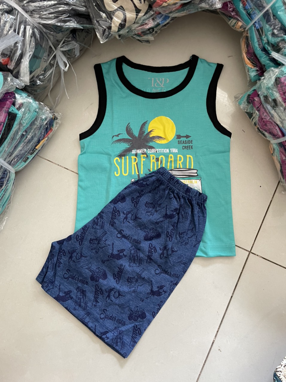 Bộ ba lỗ bé trai 12- 50kg