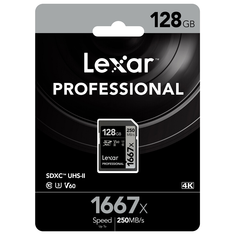 Thẻ nhớ Máy Ảnh SDXC Lexar Professional 128GB 1667x UHS-II U3 V60 Read 250MB/s / Write 120MB/s (Đen) - Phụ Kiện 1986