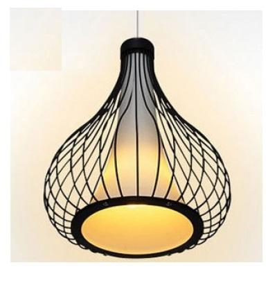 [HCM]Đèn thả lồng sắt chao vải