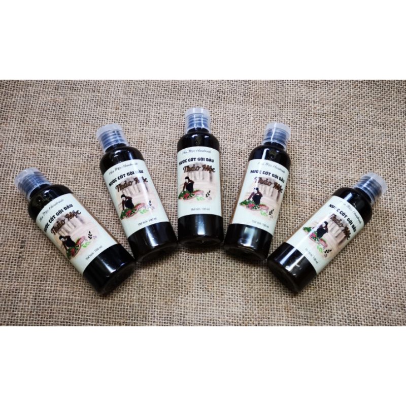 Nước Cốt Gội Đầu Thảo Mộc Nhung Mộc Handmade Chai 100ml