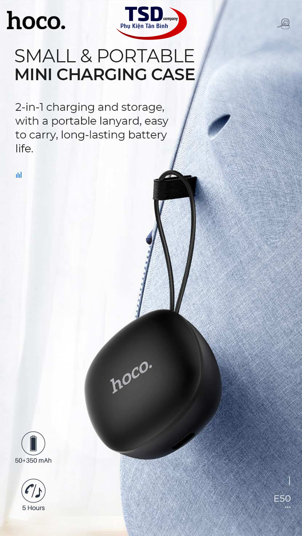 Tai Nghe Bluetooth Mini Hoco E50 Chính Hãng Cảm Ứng Chạm