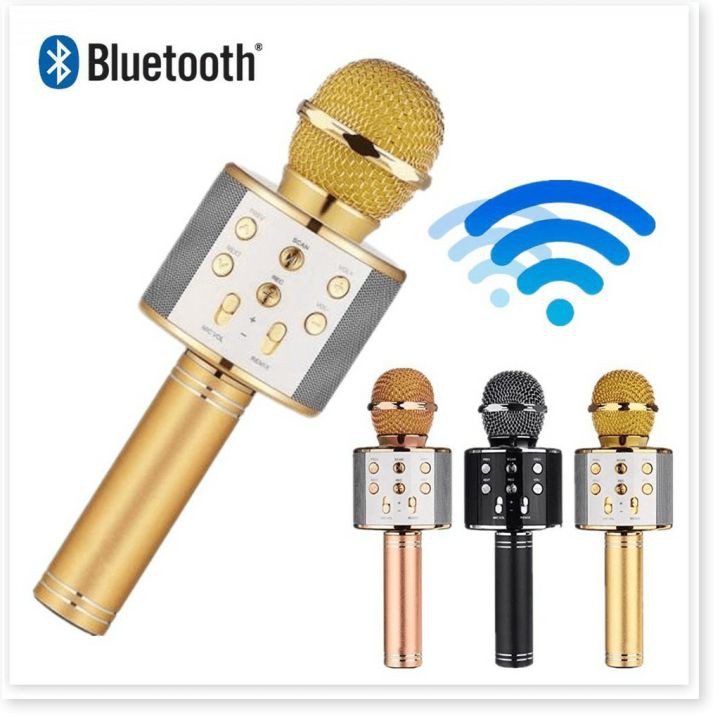 Mic hát karaoke pro858 v8 kết nối bluetooth []