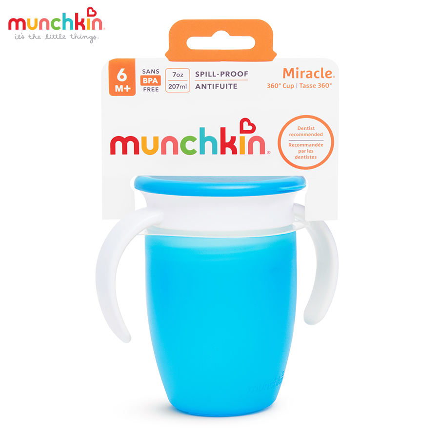 Cốc tập uống 360 độ chống đổ Munchkin có nắp 207ml
