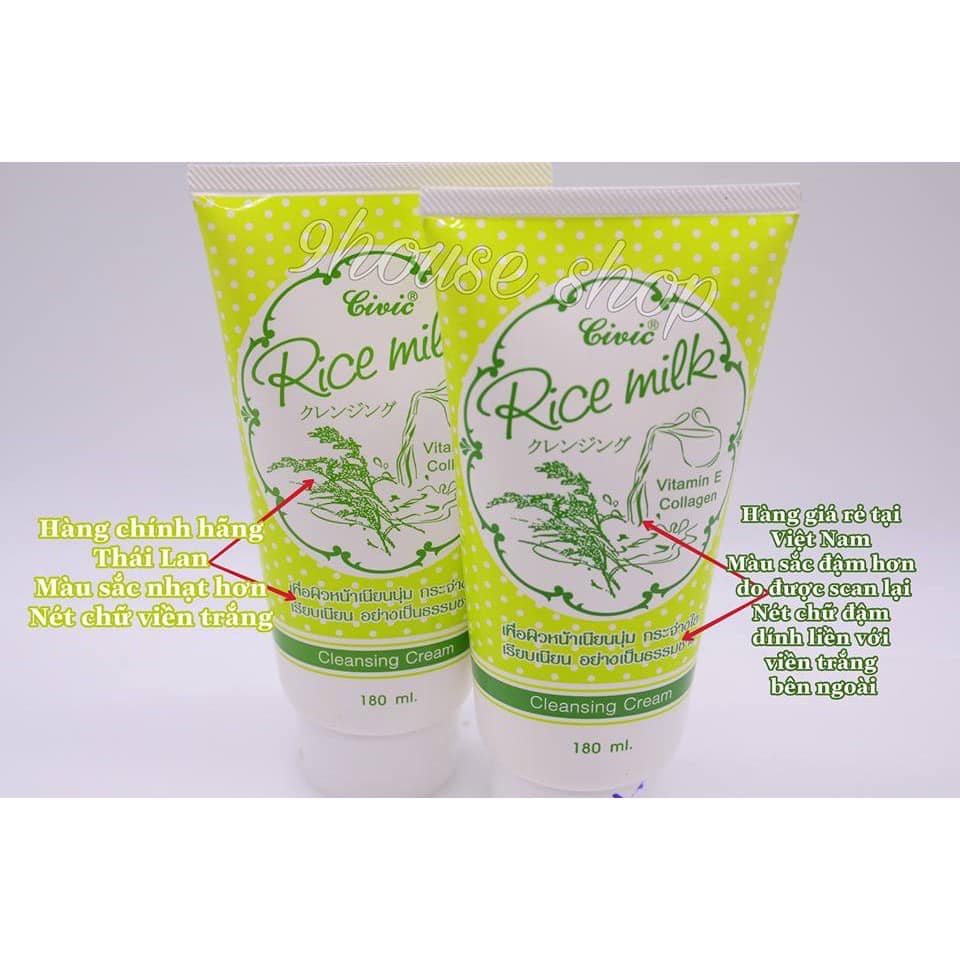 01 Tuýp Sữa Rửa Mặt Gạo Civic Thái Lan 180ml (1945)