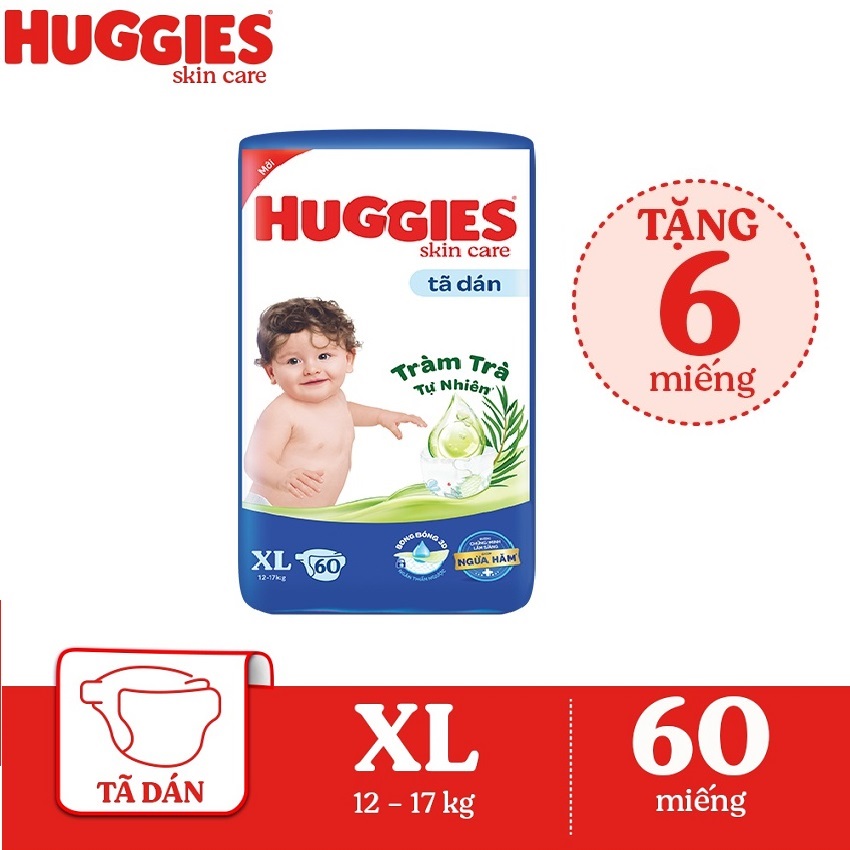 Tã dán Huggies ( M76/ L68/ XL62, XXL54) :