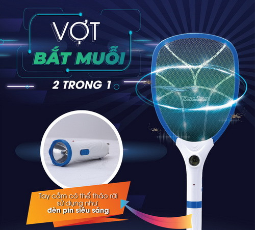 Vợt Bắt Muỗi Điện Tử Rạng Đông VBM RD.02