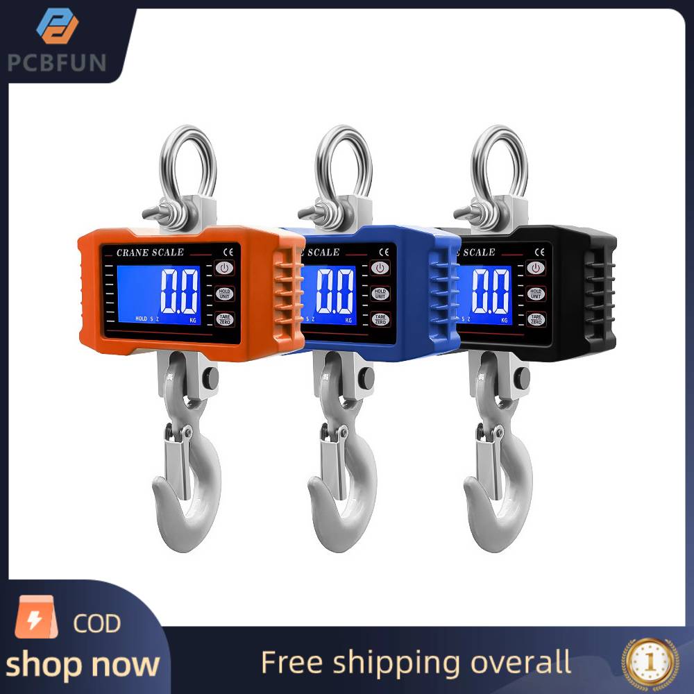 pcbfun Cân Điện Tử Cầm Tay Cân Treo Cân Cần Cẩu cân treo điện tử 1 tấn 1000Kg/2200lb Hạng Nặng Cân Treo Công Nghiệp Có Điều Khiển Từ Xa Điện Tử Di Động Màn Hình LED