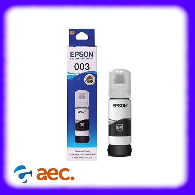 Mực in chính hãng Epson 003 (C13T00V100) BK - Màu đen (hàng bóc máy) dùng cho máy in L1110 / L3110 / L3150