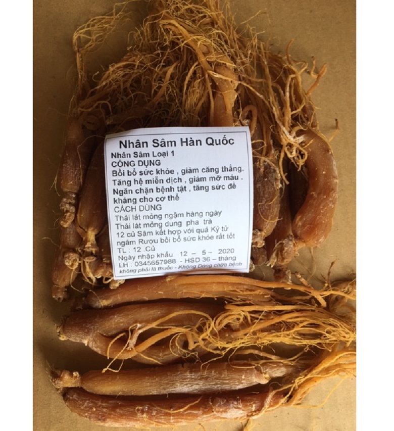 4 Củ Nhân Sâm L1 - = 100g Tặng 200g Quả Kỷ Tử