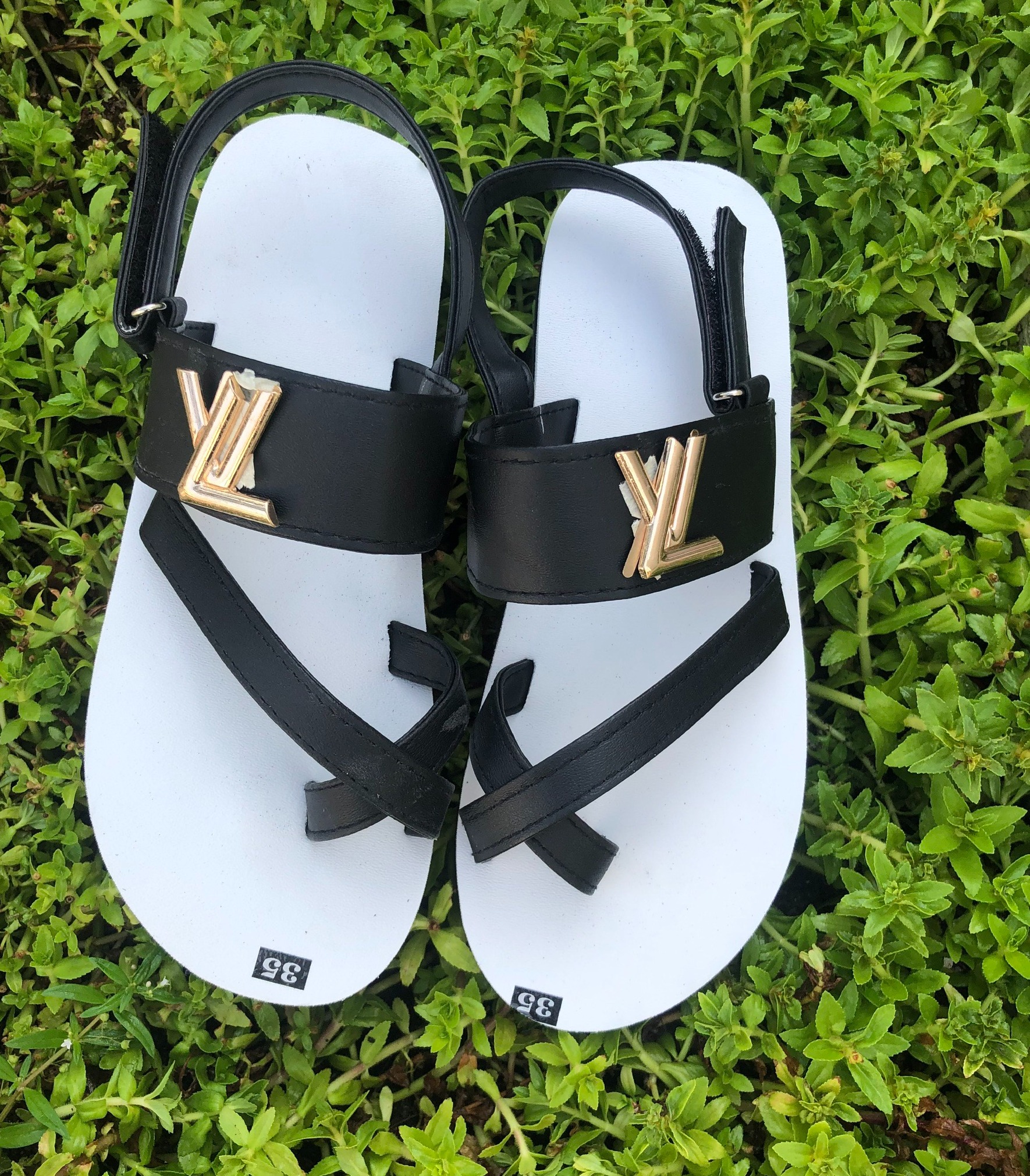 [FREESHIP + HOÀN TIỀN 50K] sandal đồng nai  sandal nam nữ ( đế trắng quai đen )