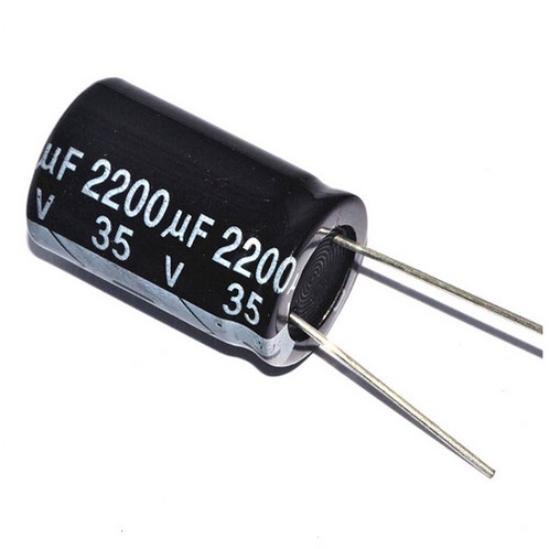 Tụ hóa 35v 2200uf 13x25mm màu xanh tần số cao