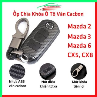 Ốp chìa khóa ô tô cacbon Mazda 2, 3, 6, CX5, CX8 thumbnail