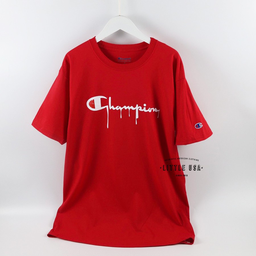 Áo Thun Champion® Tagless Drip Logo Tee (Tan Chãy) - Unisex Nam Nữ