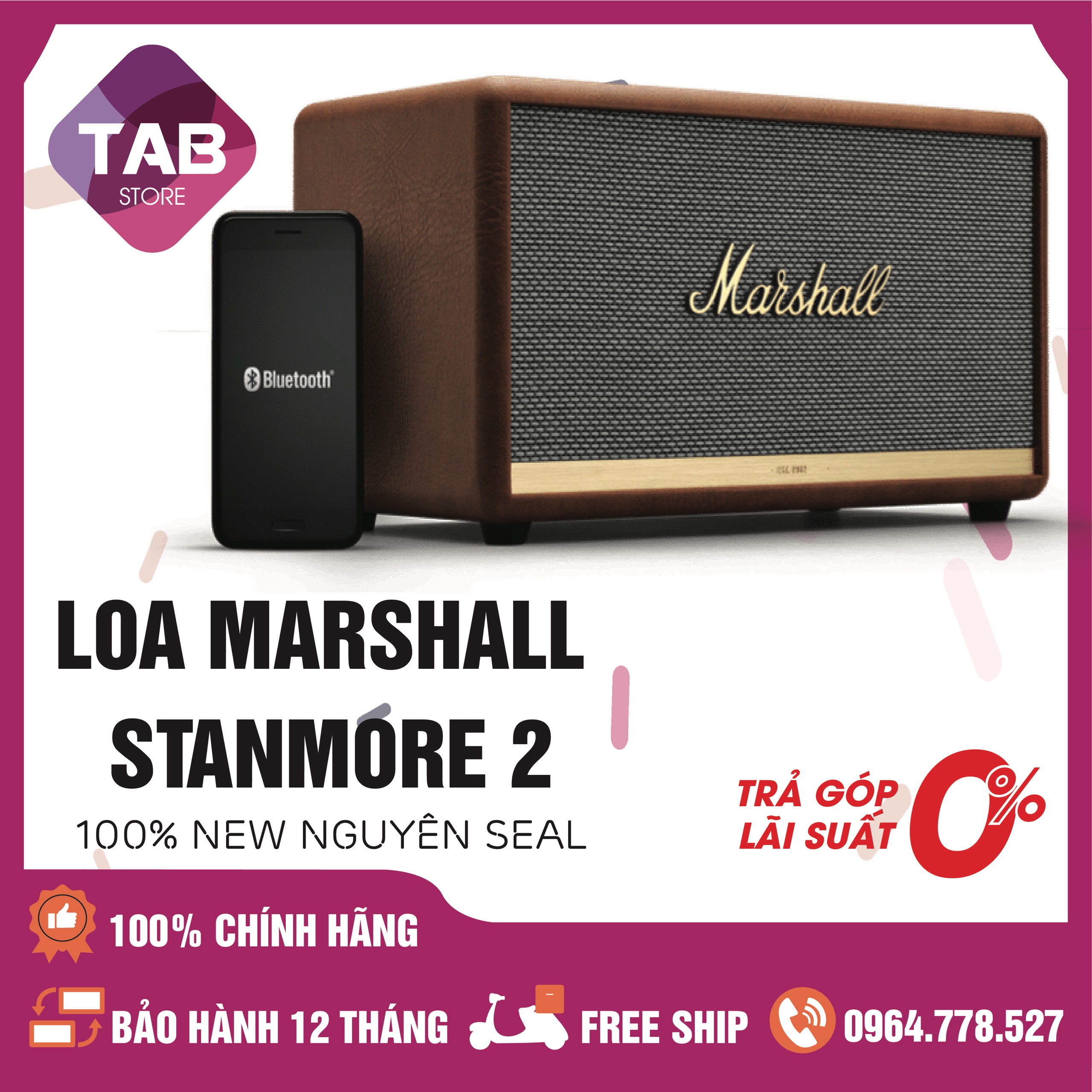 [Trả góp 0%]Loa Marshall Stanmore 2 New - Bảo Hành 12 Tháng