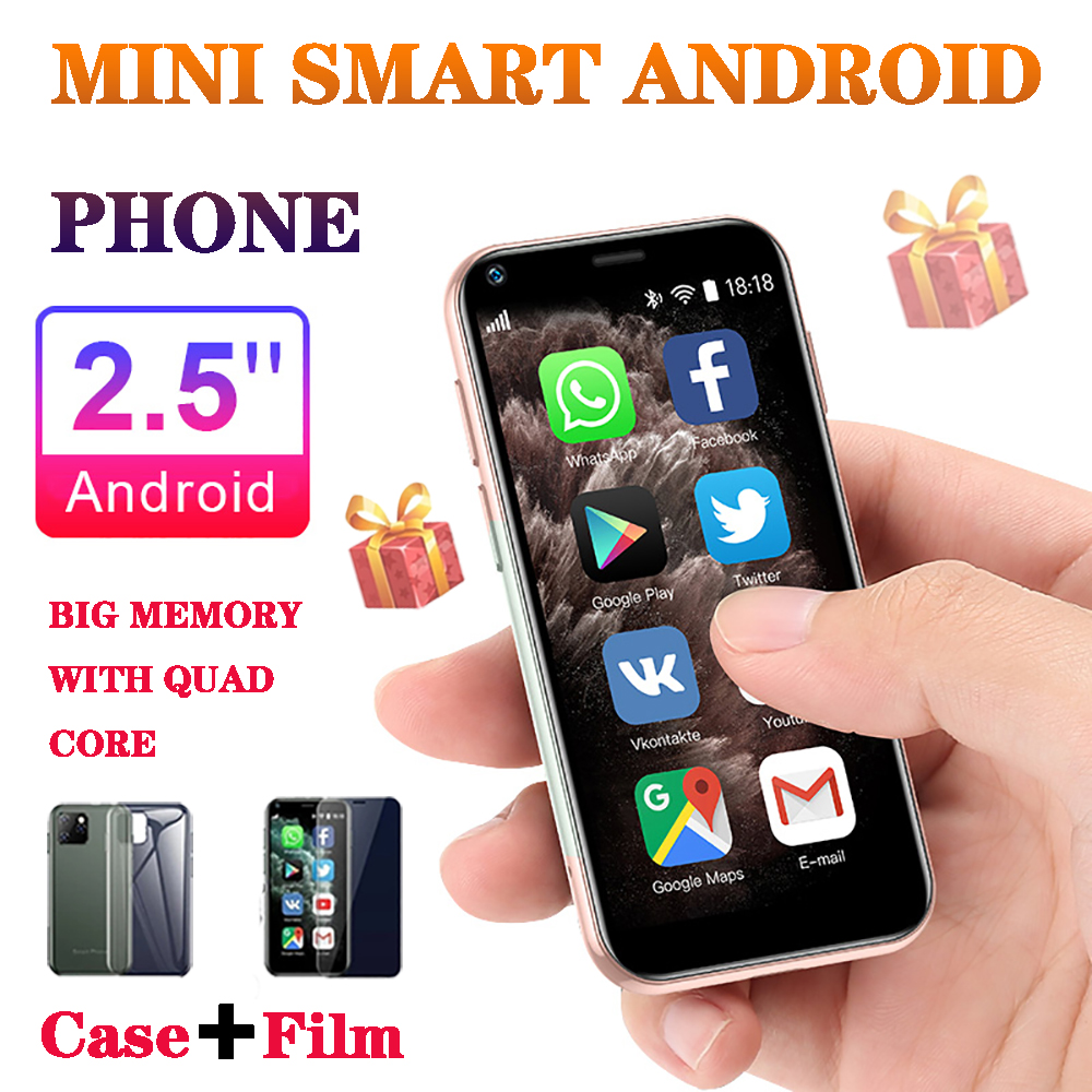 Mini SOYES XS11 Android 6.0 Cellphone 3D Glass Slim Body Dual Sim 1GB 8GB Quad Core 1000mAh Market Cute Smartphone