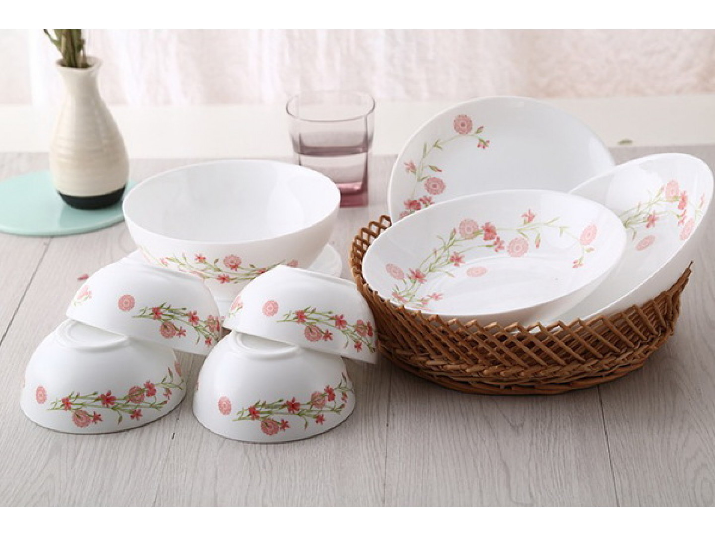 Bộ 6 Chén thủy tinh Luminarc Romance Pink 12cm