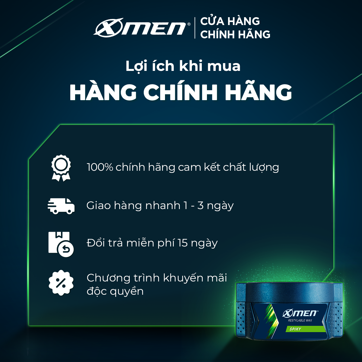 Wax vuốt tóc X-Men Spiky 70g