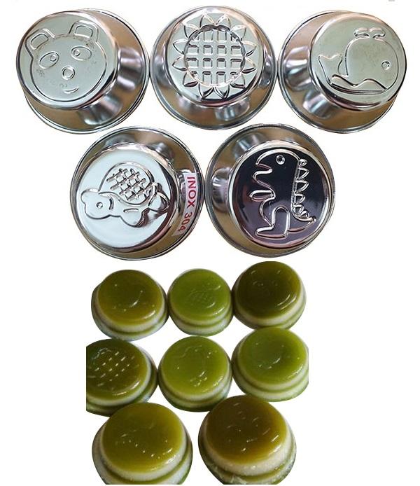 Combo 5 Khuôn Inox 304 Làm Bánh Flan Rau Câu, Bánh Da Lợn Hình Thú Ngộ Nghĩnh