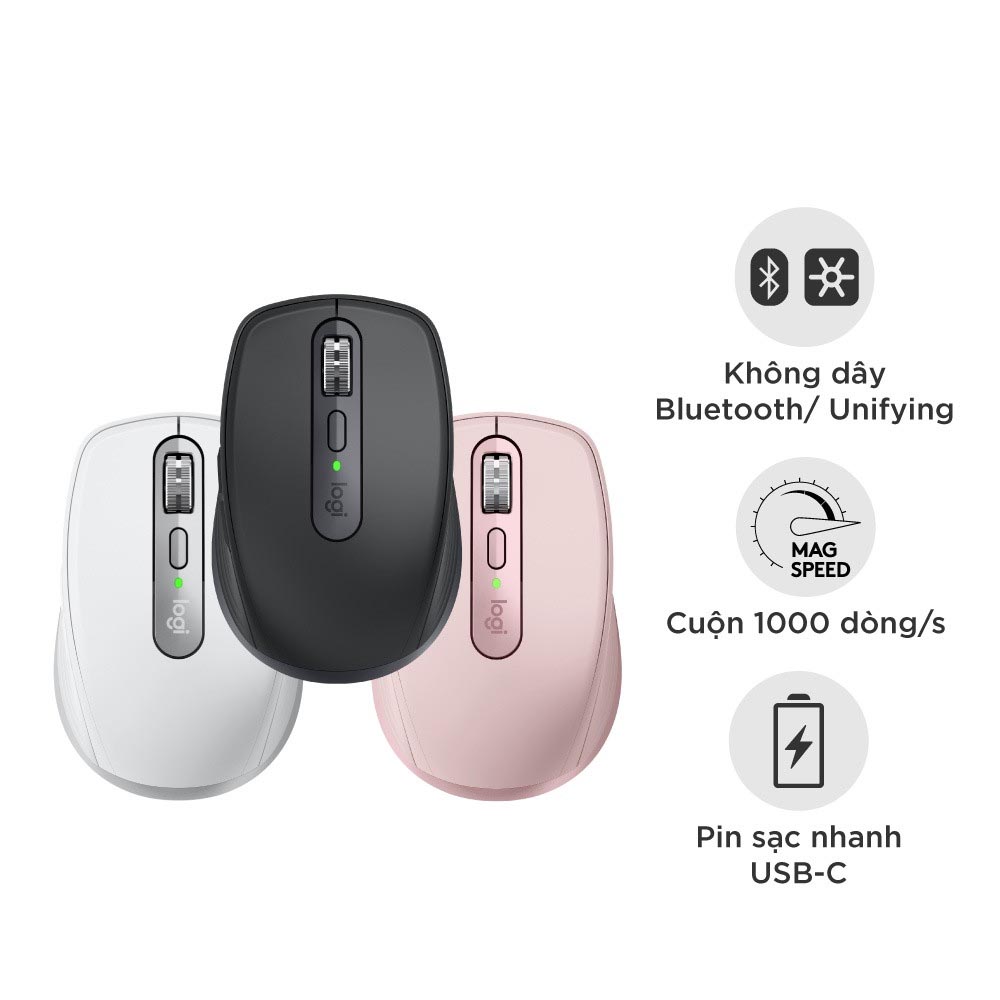 Chuột không dây Logitech MX Anywhere 3 - Hàng Chính Hãng