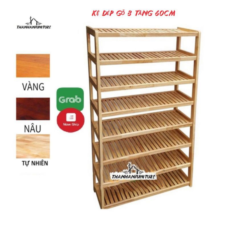 Kệ dép gỗ 8 tầng rộng 60cm