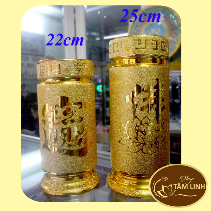 Ống Đựng Nhang Kim Sa Vàng Nhiều Size