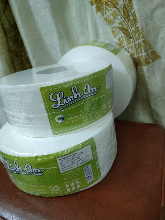 Giấy vệ sinh cuộn lớn cao cấp Linh An