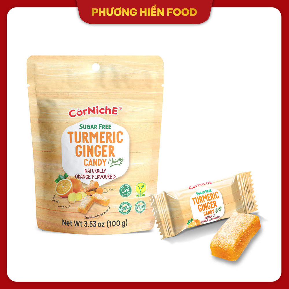 Kẹo gừng nghệ không đường hiệu Corniche 100g