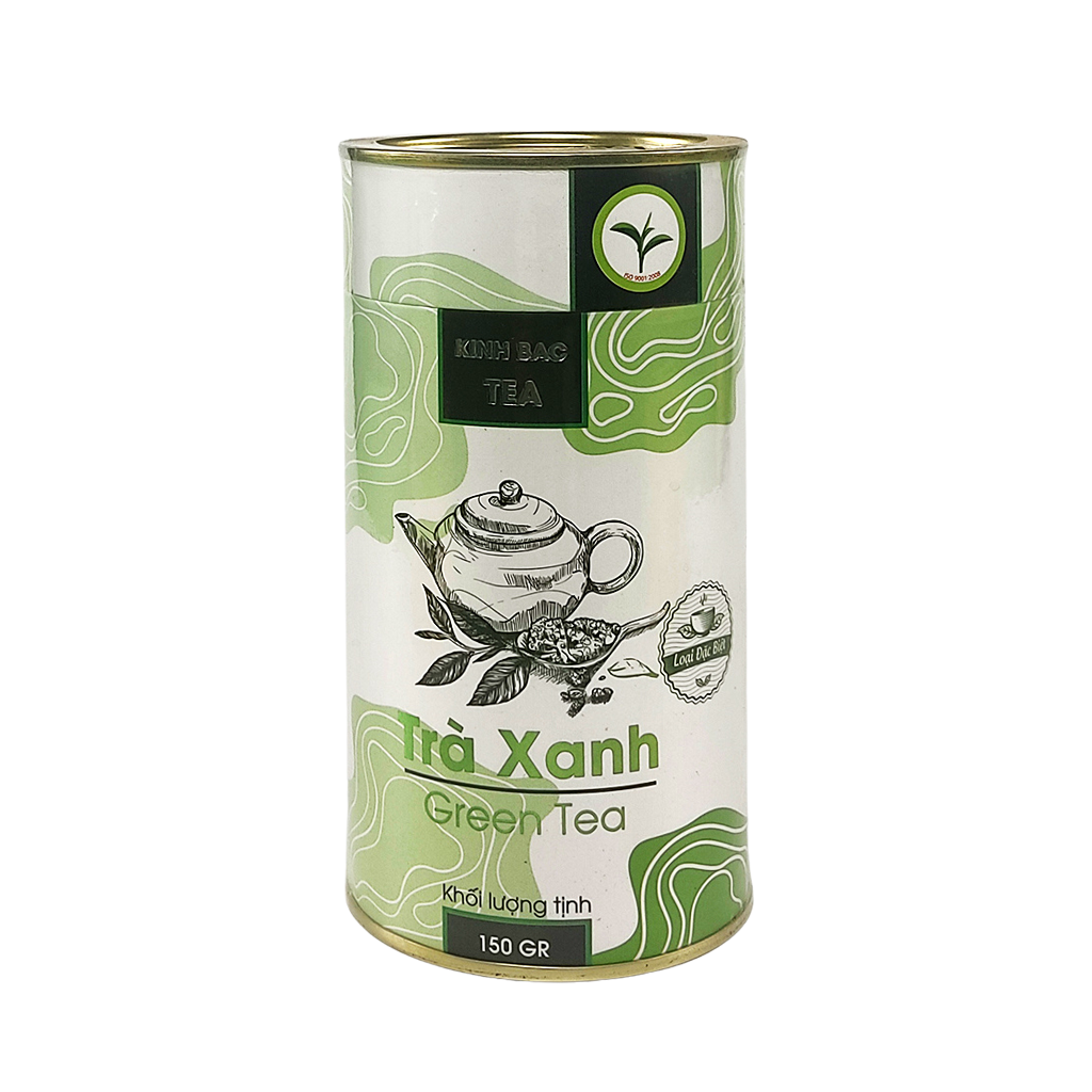 Trà xanh Kinh Bắc Tea đặc sản Bảo Lộc- Lâm Đồng (Lon / Hộp) - 150g