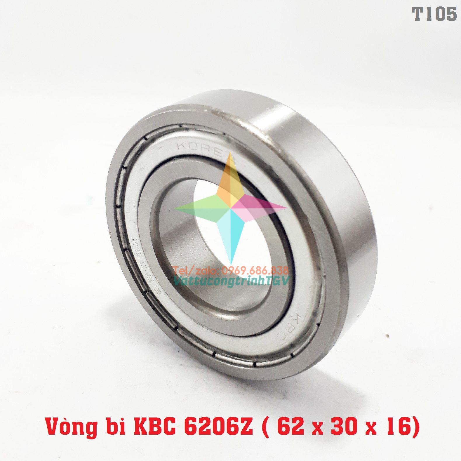 Vòng bi máy giặt kbc 6206z - kt:62 x 30 x 16