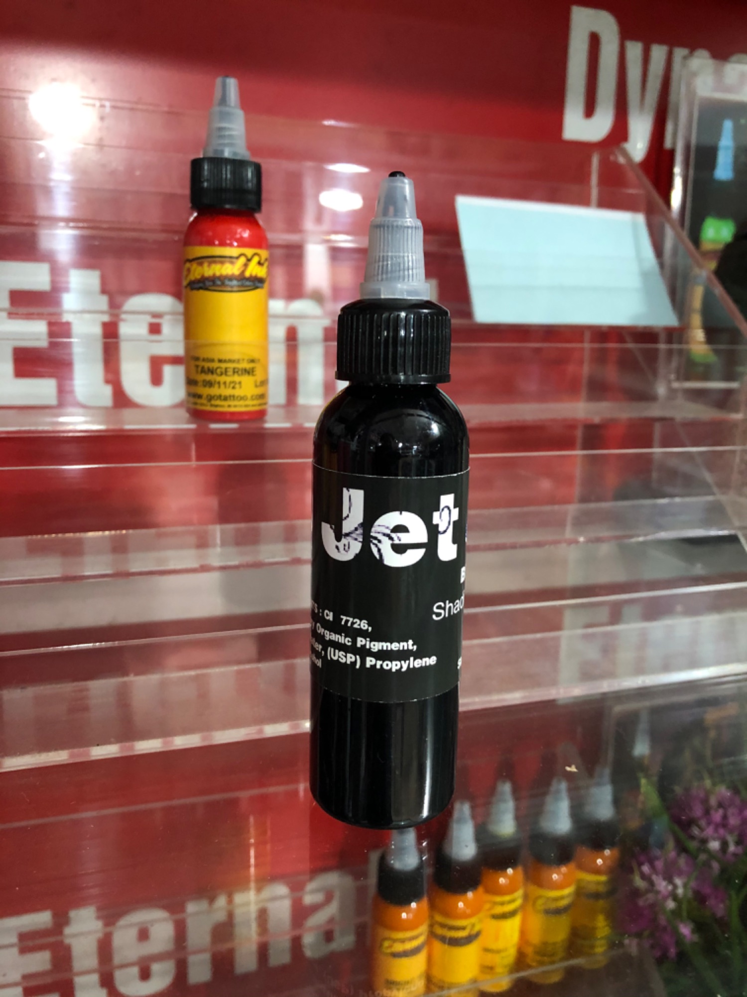 Mực xăm sắc tố đen jet black chai 2ozchia to rót lẻ