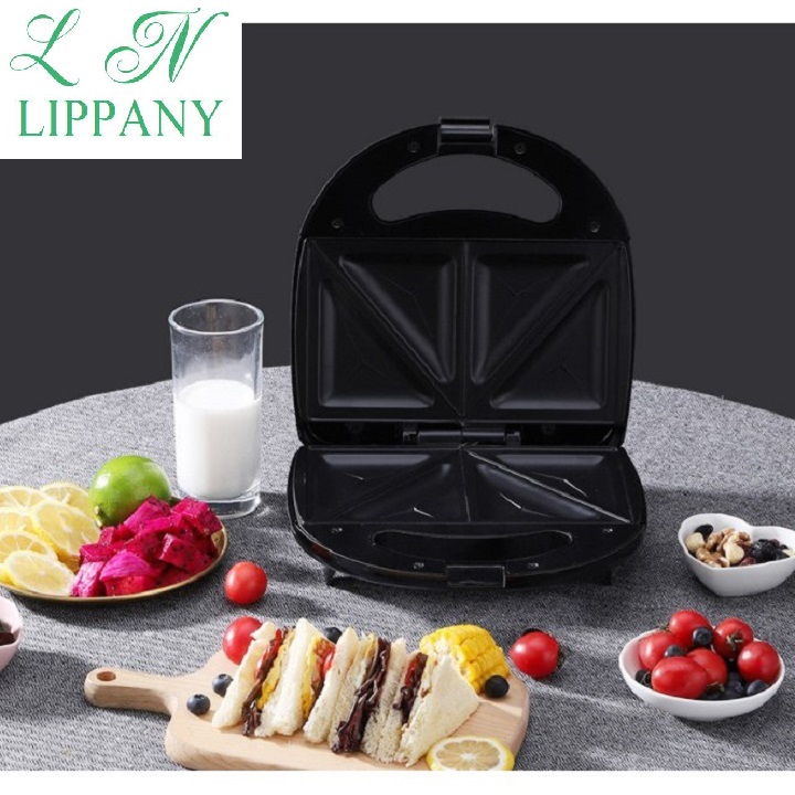 Electric sandwich makers, toaster bread toaster breakfast hamburger machine compact design plastic + Metal