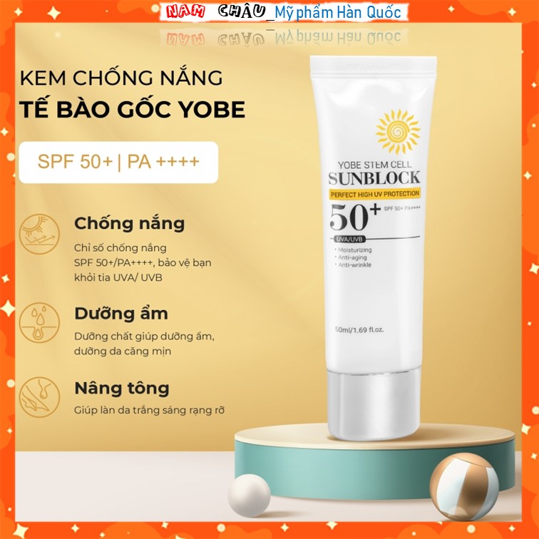 Kem chống nắng tế bào gốc Yobe (Yobe Stem Cell Sunblock) 50ml