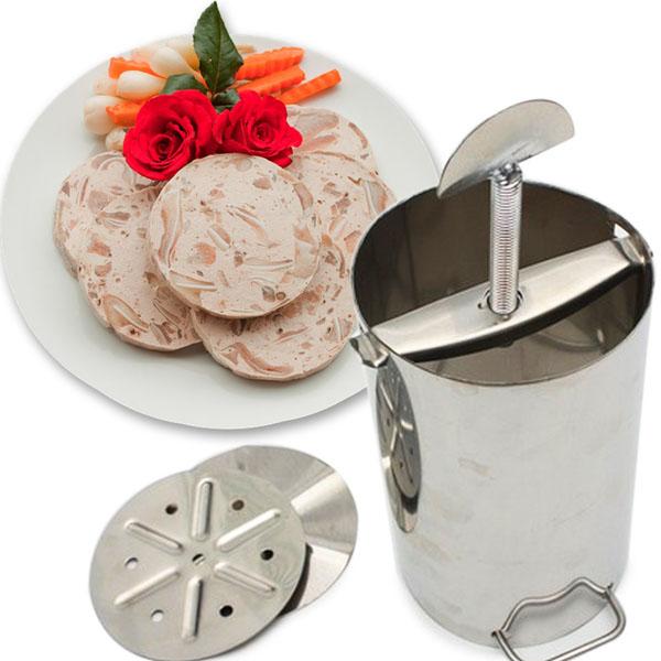 Khuôn làm giò thủ bằng inox 1kg - khuôn làm giò xào bằng inox (Bạc) 1000001873