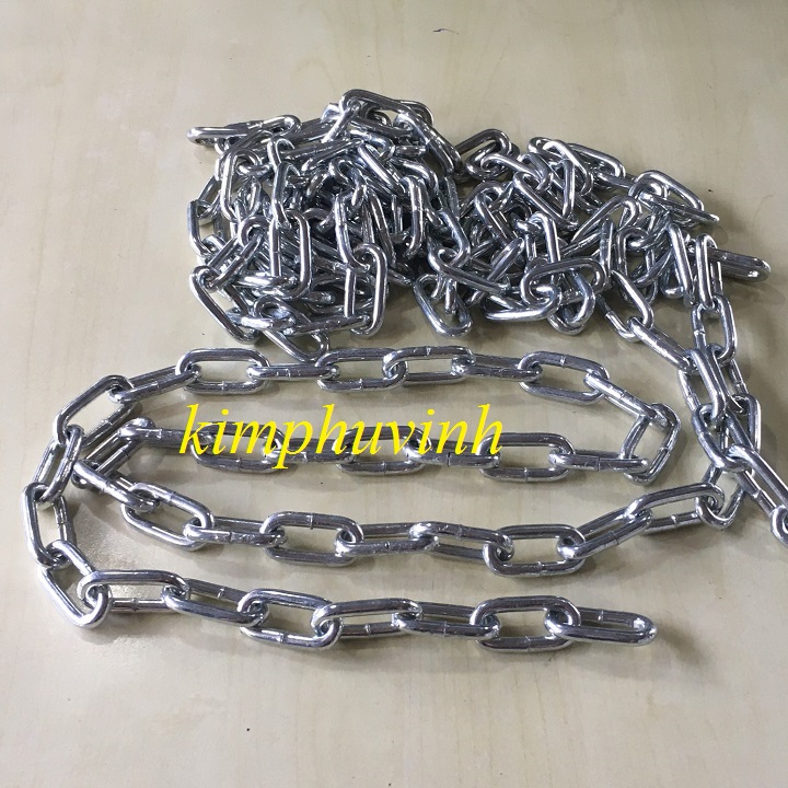 01 kg - dây xích chịu lực 6ly - dây xích mạ kẽm 6mm