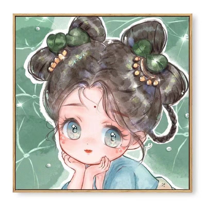 Tranh Đính Đáhoạt hình (ĐÁ ABC CAO CẤP). Kích Thước:20x20cm