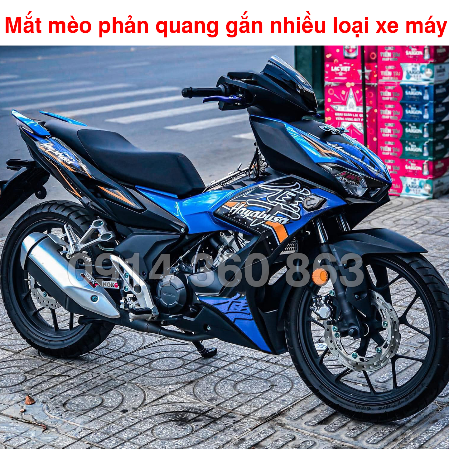 Mắt mèo phản quang trước / sau (Có pát gắn) ( 1 cặp)