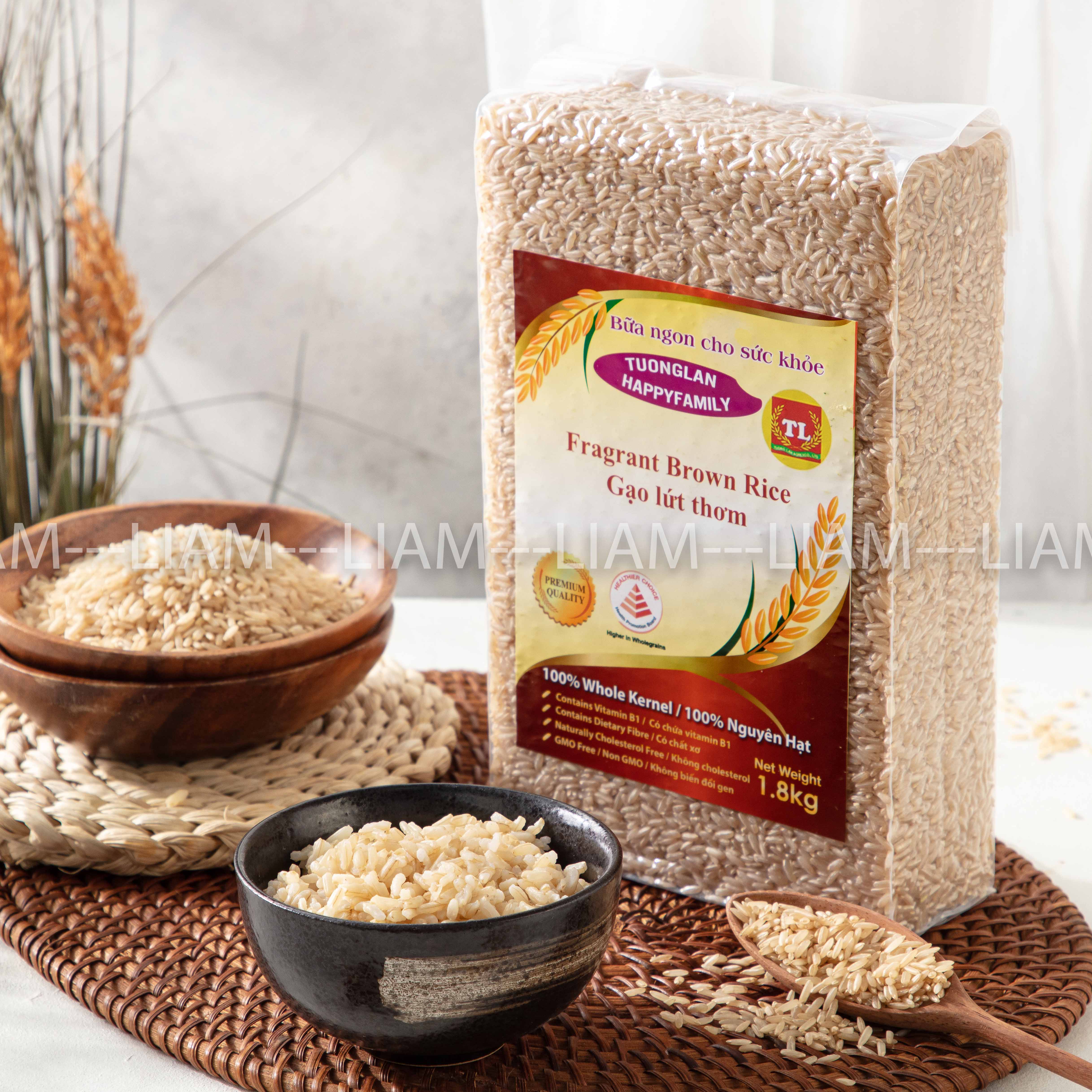 Gạo lứt thơm 1,8kg Hút Chân Không
