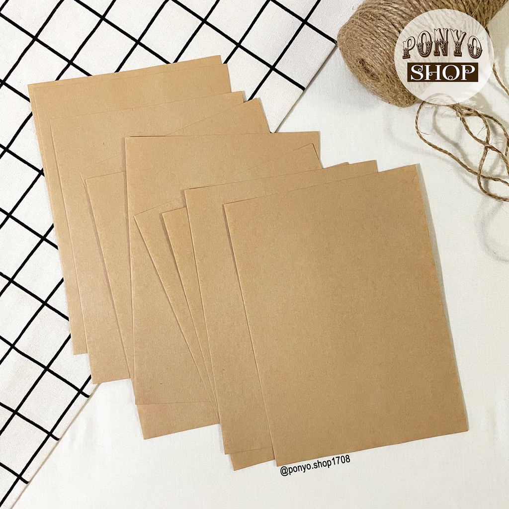 10 tờ giấy kraft thường (80gsm) khổ A5 làm thủ công