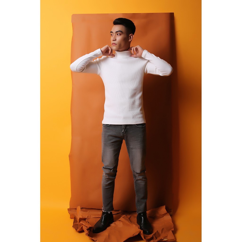 CELEB Áo Thun Nam Tay Dài Cổ Lọ