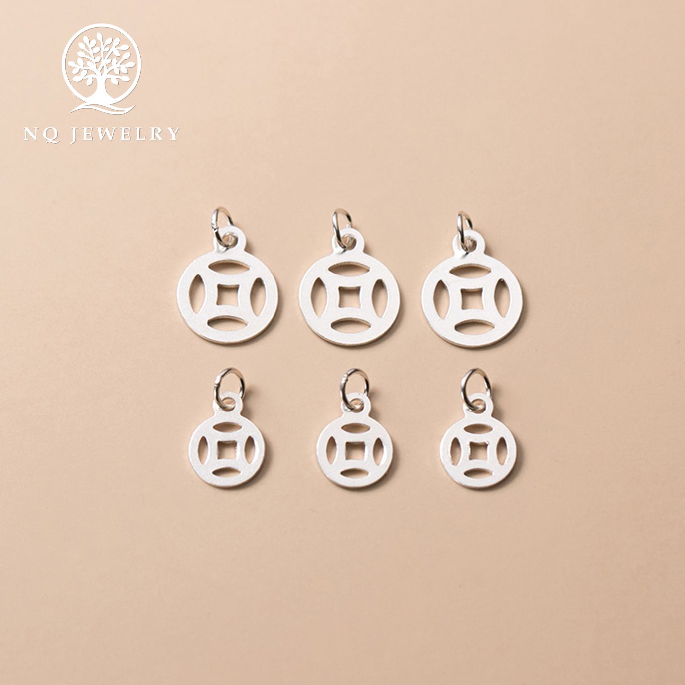 Charm bạc đồng tiền treo - NQ Jewelry